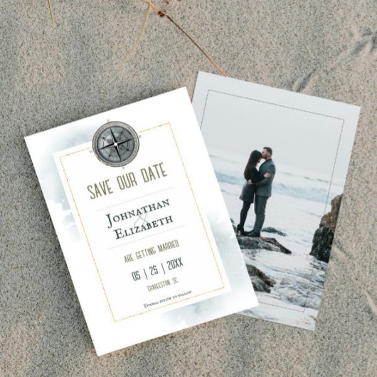  nautisch kompas foto save the date