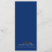 Nautisch kompas marine geel bruiloft menu (Achterkant)