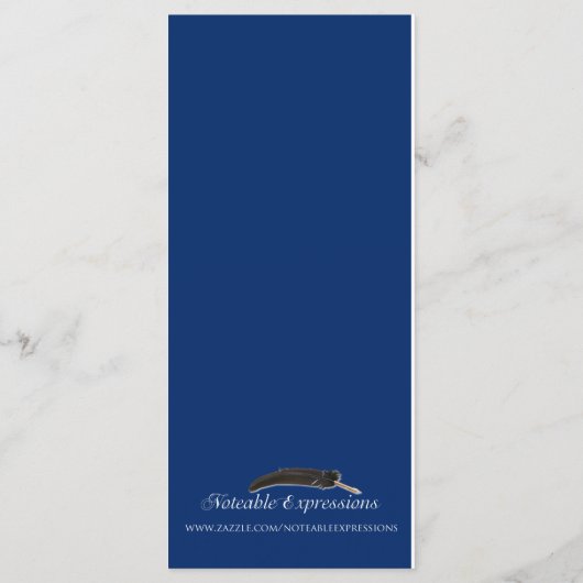 Nautisch kompas marine geel bruiloft menu (Achterkant)