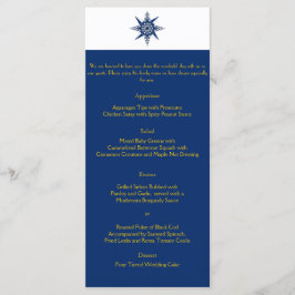 Nautisch kompas marine geel bruiloft menu