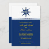 Nautisch kompas marine geel bruiloft uitnodiging (Voorkant / Achterkant)