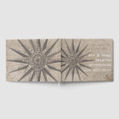 Nautisch kompas oceaan jacht bruiloft gastenboek (Volledig)