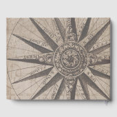 Nautisch kompas oceaan jacht bruiloft gastenboek (Achterkant)