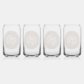 Nautisch kompas ontwerp blikvorm glas (Achterkant)