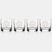 Nautisch kompas ontwerp whisky glas (Achterkant)