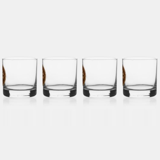 Nautisch kompas ontwerp whisky glas (Links)