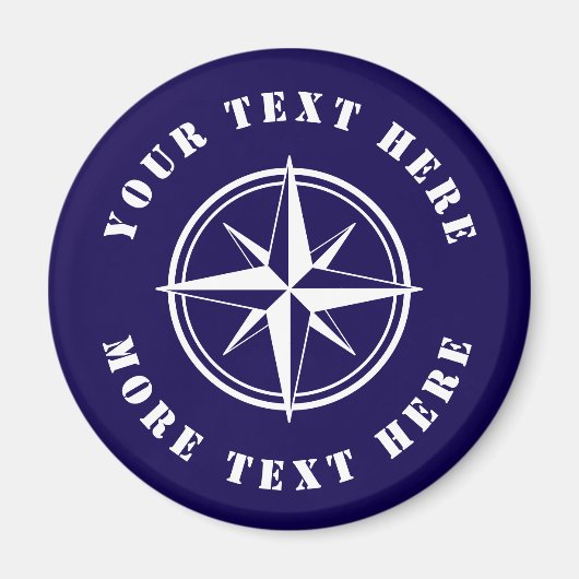 Nautisch kompas ster aangepaste koelkastmagneet magneet (Voorkant)