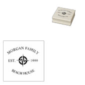 Nautisch kompas strandhuis rubberstempel (Gestempeld)
