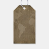 Nautisch kompas  Wereldbol bruiloft dank u Cadeaulabel (Achterkant)