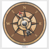 Nautisch kompasontwerp noord zuidoost west sticker (Vel)
