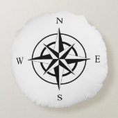 nautisch kompasvlak rond kussen (Achterkant)