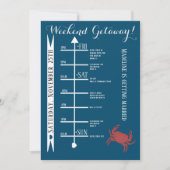 Nautisch krab vrijgezellenweekend uitstapje kaart (Voorkant)