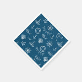 Nautisch krijttekenpatroon servet (Hoek)