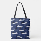Nautisch kruising Vacation Designer Tote Bag (Achterkant)