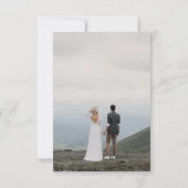 Nautisch Kust Blauw Schelp Oceaan Strand Bruiloft Save The Date (Achterkant)