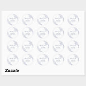 Nautisch Kust Bruiloft Borrel Ronde Sticker (Vel)