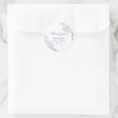 Nautisch Kust Bruiloft Borrel Ronde Sticker (Tas)
