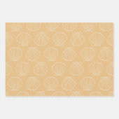 Nautisch Kust Strand Chic Gouden Zeeschelp Schelp Inpakpapier Vel (Voorkant 2)