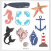 nautisch kustmotief sticker (Vel)