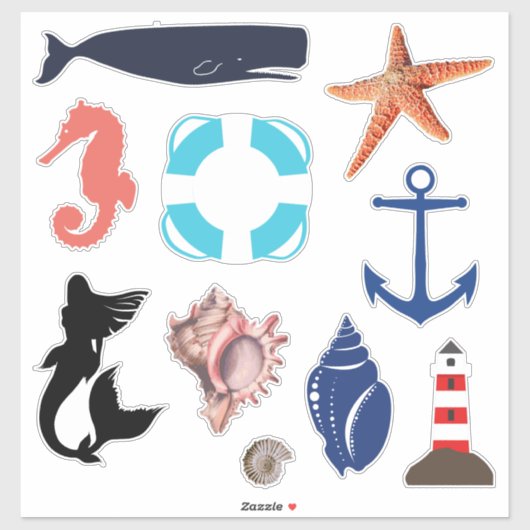 nautisch kustmotief sticker (Vel)