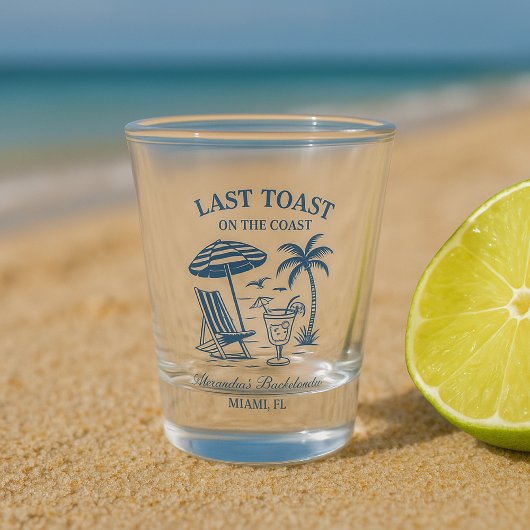 Nautisch Laatste Toast Bachelorette Weekend Shot Glas