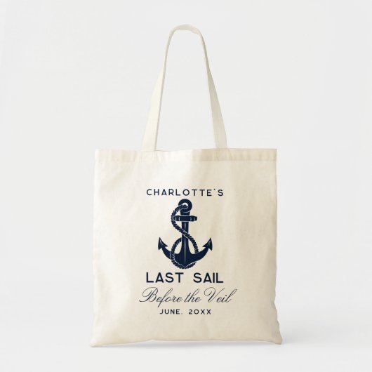 Nautisch Laatste Zeil Voor De Veil Bachelorette Tote Bag (Voorkant)