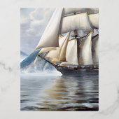 Nautisch landschap folie feestdagen briefkaart (Voorkant)