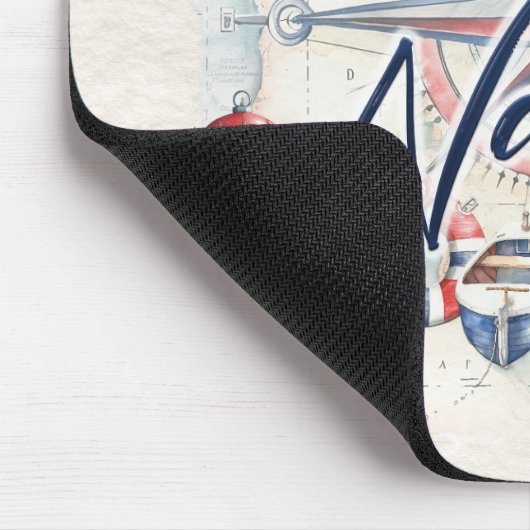 Nautisch "Let's Get Nauti" Kustboot Thema Muismat (Hoek)