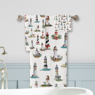 Nautisch Lichthuis Kustkerst Bad Handdoek