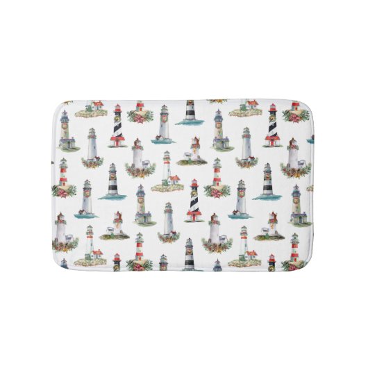 Nautisch Lichthuis Kustkerst Badmat (Voorkant)