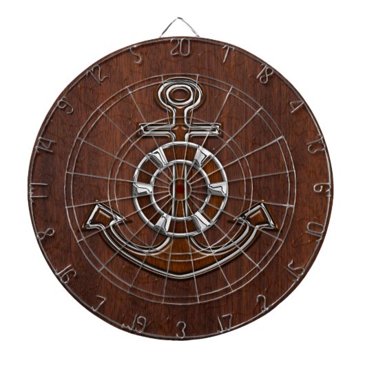Nautisch magnetisch staaldecor dartbord (Voorkant)