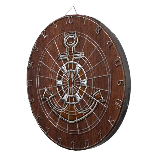 Nautisch magnetisch staaldecor dartbord (Voorkant Rechts)