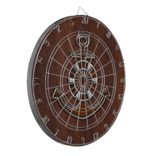 Nautisch magnetisch staaldecor dartbord (Voorkant Links)