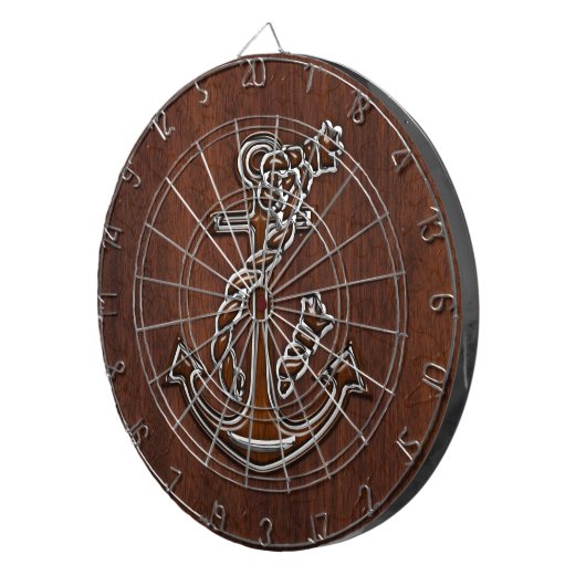 Nautisch magnetisch staaldecor dartbord (Voorkant Rechts)