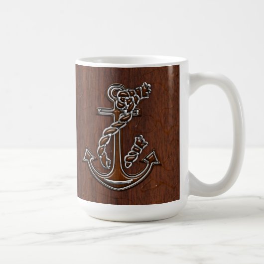 Nautisch magnetisch staaldecor koffiemok (Rechts)