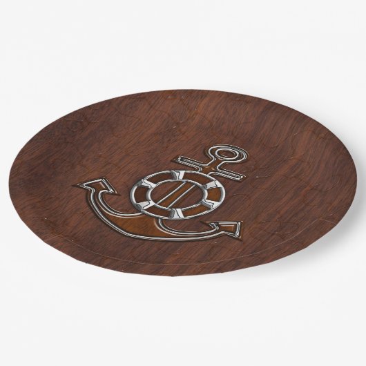 Nautisch magnetisch staaldecor papieren bordje (Gekanteld)