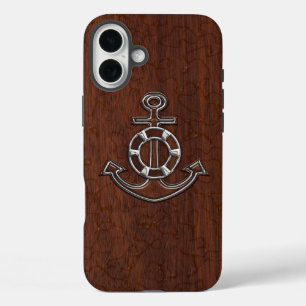 Nautisch mahogany Anchor Steel iPhone 16 Plus Hoesje