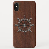 Nautisch mahogany Anchor Steel Case-Mate iPhone Case (Achterkant)
