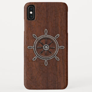 Nautisch mahogany Anchor Steel iPhone XS Max Hoesje
