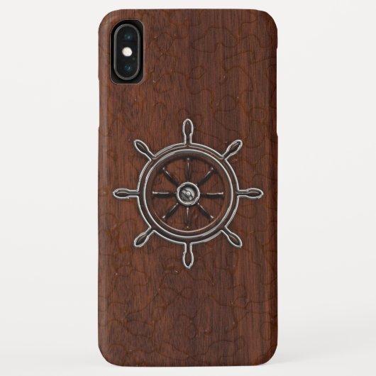 Nautisch mahogany Anchor Steel Case-Mate iPhone Case (Achterkant)