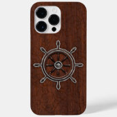 Nautisch mahogany Anchor Steel Case-Mate iPhone Case (Achterkant)