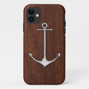 Nautisch mahogany Anchor Steel Case-Mate iPhone Case