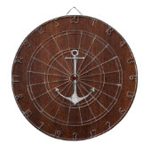 Nautisch mahogany Anchor Steel Dartbord (Voorkant)