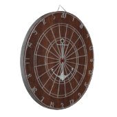 Nautisch mahogany Anchor Steel Dartbord (Voorkant Links)