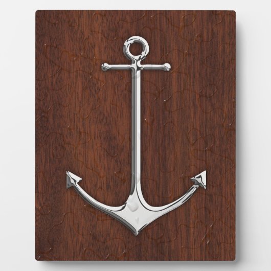 Nautisch mahogany Anchor Steel Fotoplaat (Voorkant)