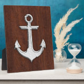 Nautisch mahogany Anchor Steel Fotoplaat (Zijkant)