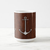 Nautisch mahogany Anchor Steel Koffiemok (Center)