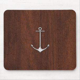Nautisch mahogany Anchor Steel Muismat