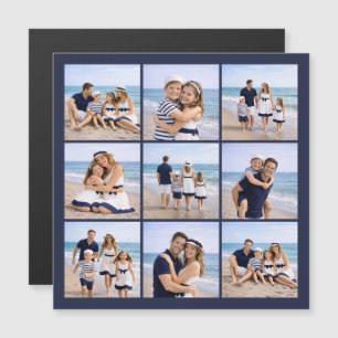 Nautisch marineblauwe gepersonaliseerde familiefot