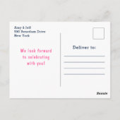 Nautisch Meisje Aap Roze en Marine Verjaardagsfees Briefkaart (Achterkant)